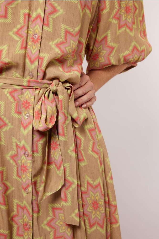 LYSA DRESS 25ZZF01 502749 KHAKI/SEAFOAM MINT
